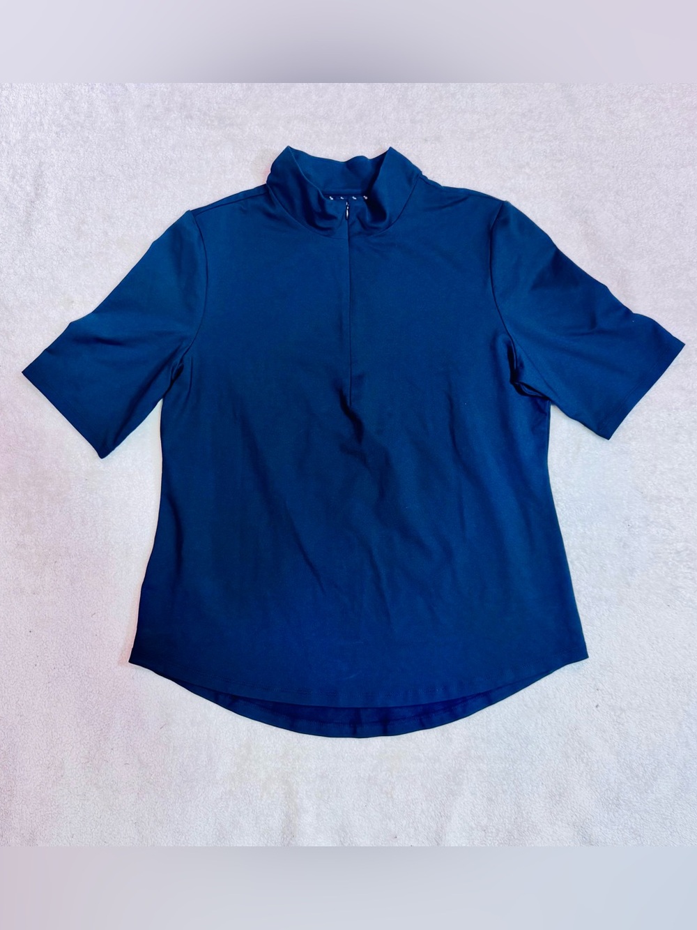 Tommy Bahama Womens Active Aubrey IslandZone Zip Mock Top Black Med
